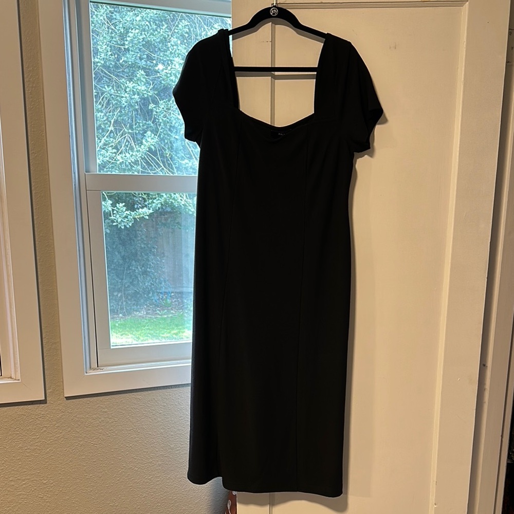 Able Crepe Midi Black Dress